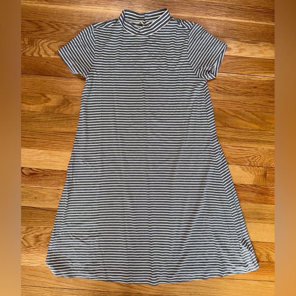NWT High Neck Striped Gray Women's Dress